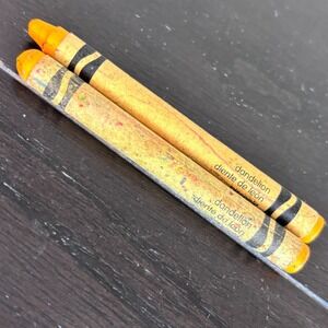 Vintage Crayola | Dandelion Yellow | Retired Discontinued Crayons | Set of 2